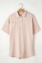 Load image into Gallery viewer, Apricot Half Button Collared Loose Romper
