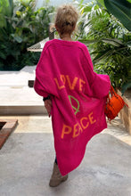 Load image into Gallery viewer, Peace &amp; Love Colorful Cardigan- On Sale

