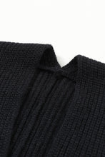 Load image into Gallery viewer, Black Oversized Fold Over Sleeve Sweater Cardigan
