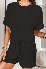 Load image into Gallery viewer, Round Neck Short Sleeve T-Shirt and Shorts Set
