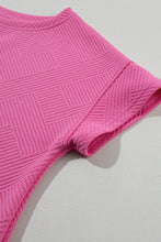 Load image into Gallery viewer, Strawberry Pink 2pcs Solid Textured Drawstring Shorts Set
