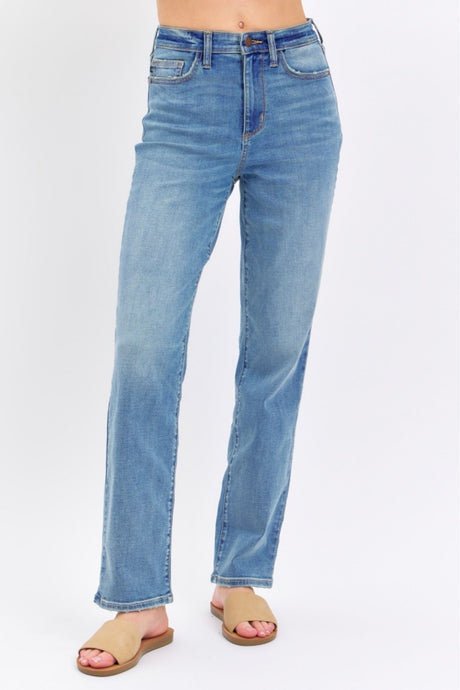 Judy Blue Full Size High Waist Straight Jeans | Blue Jeans
