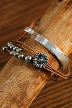 Load image into Gallery viewer, Brown Daisy Beading Alloy Multilayer Bracelet
