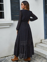 Load image into Gallery viewer, Long Sleeve Dress | Embroidered V-Neck Dress
