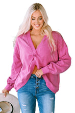 Load image into Gallery viewer, Oversized Sweatshirt | Rose Exposed Seam Twist Open Back

