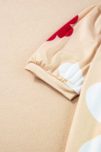 Load image into Gallery viewer, Apricot Flower Print Bubble Sleeve Tee | Tops/Tops &amp; Tees
