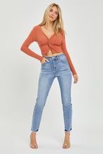 Load image into Gallery viewer, RISEN Full Size High Rise Frayed Hem Skinny Jeans | Blue Jeans
