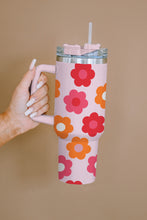 Load image into Gallery viewer, Multicolor Flower Print Handled Stainless Steel Vacuum Cup 40oz | Accessories/Tumblers
