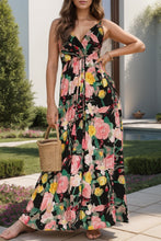 Load image into Gallery viewer, Maxi Dress | Tied Printed Surplice Cami Dress
