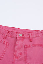 Load image into Gallery viewer, Pink Ankle-length Flare Leg Raw Hem Jeans | Bottoms/Jeans
