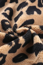 Load image into Gallery viewer, Black Contrast Trimmed Leopard Teddy Shacket | Outerwear/Jackets
