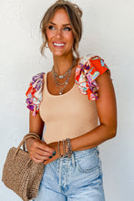 Load image into Gallery viewer, Bodysuit | Parchment Ribbed Knit Ruffled Sleeve Bodysuit
