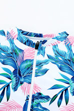 Load image into Gallery viewer, One-Piece Swimwear | Printed Notched Half Sleeve Swimsuit
