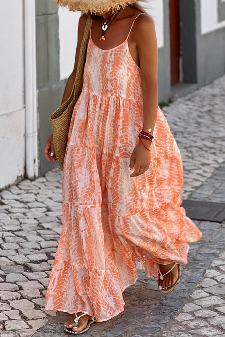 Womens Maxi Dress | Printed Scoop Neck Maxi Cami Dress | Dresses