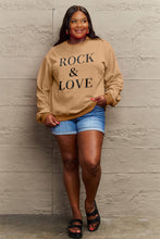 Load image into Gallery viewer, ROCK ＆ LOVE Sweatshirt | Graphic Round Neck Sweatshirt

