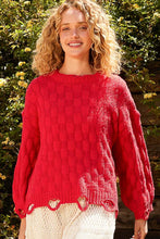Load image into Gallery viewer, Chenille Sweater | Distressed Edge Checkered

