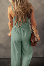 Load image into Gallery viewer, Womens Overalls | Drawstring Wide Strap Wide Leg Overalls | overalls
