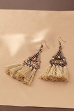 Load image into Gallery viewer, Brown Boho Triangle Metal Tasseled Earrings | Accessories/Jewelry

