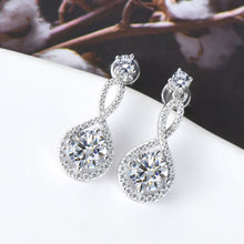Load image into Gallery viewer, Moissanite Earrings-1 Carat Moissanite 925 Sterling Silver Earrings | moissanite earrings
