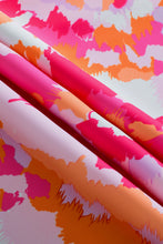 Load image into Gallery viewer, Summer Blouse | Rose Red Abstract Print V Neck Top
