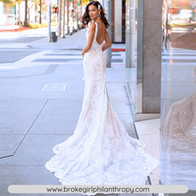 Load image into Gallery viewer, Mermaid Wedding Dress-Beach Wedding Dress-Lace Chiffon | Wedding Dresses
