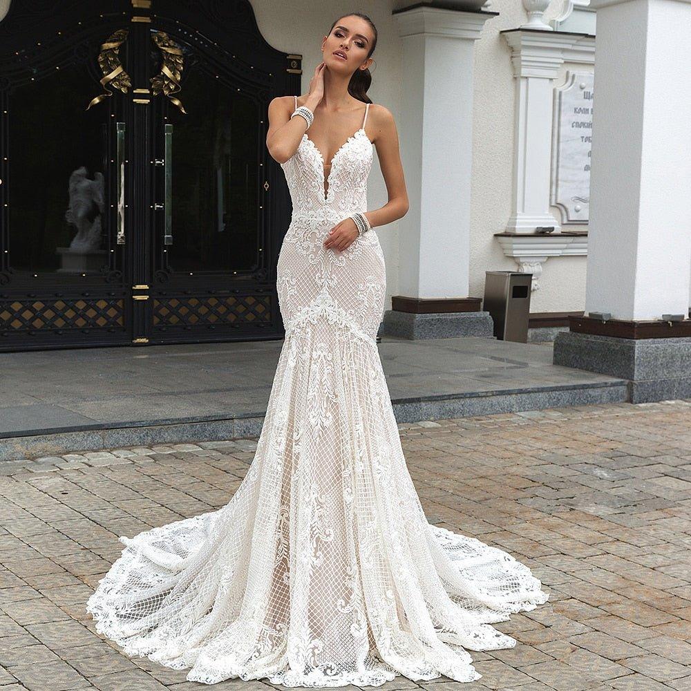 Mermaid Wedding Dress-Backless Sweetheart Beach Bridal Gown | Wedding Dresses