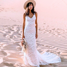 Load image into Gallery viewer, Bohemian Wedding Dress-Lace Mermaid Beach Wedding Dress | Wedding Dresses
