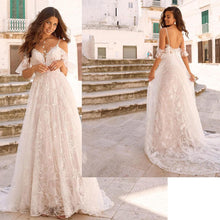 Load image into Gallery viewer, Bohemian Wedding Dress-Backless Lace Wedding Dress | Wedding Dresses
