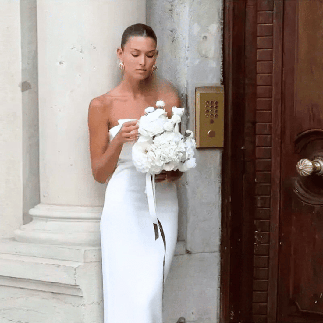 Short Wedding Dress-Simple Backless Ankle Length Bridal Dress | Wedding Dresses