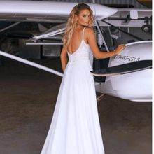 Load image into Gallery viewer, Simple Wedding Dress--A Line Open Back Bridal Gown | Wedding Dresses
