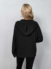 Load image into Gallery viewer, Womens Sweater-Button-Down Long Sleeve Hooded Sweater
