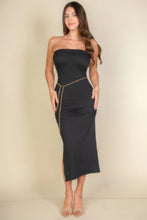 Load image into Gallery viewer, BodyCon Tube Dress | Solid Split Hem Tube Dress
