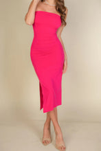Load image into Gallery viewer, BodyCon Tube Dress | Solid Split Hem Tube Dress
