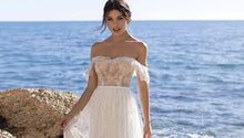 Load image into Gallery viewer, Lace Beach Wedding Dress-Cap Sleeve Beach Wedding Gown | Wedding Dresses
