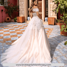 Load image into Gallery viewer, Lace Wedding Dress-Off Shoulder Beach Wedding Dress | Wedding Dresses
