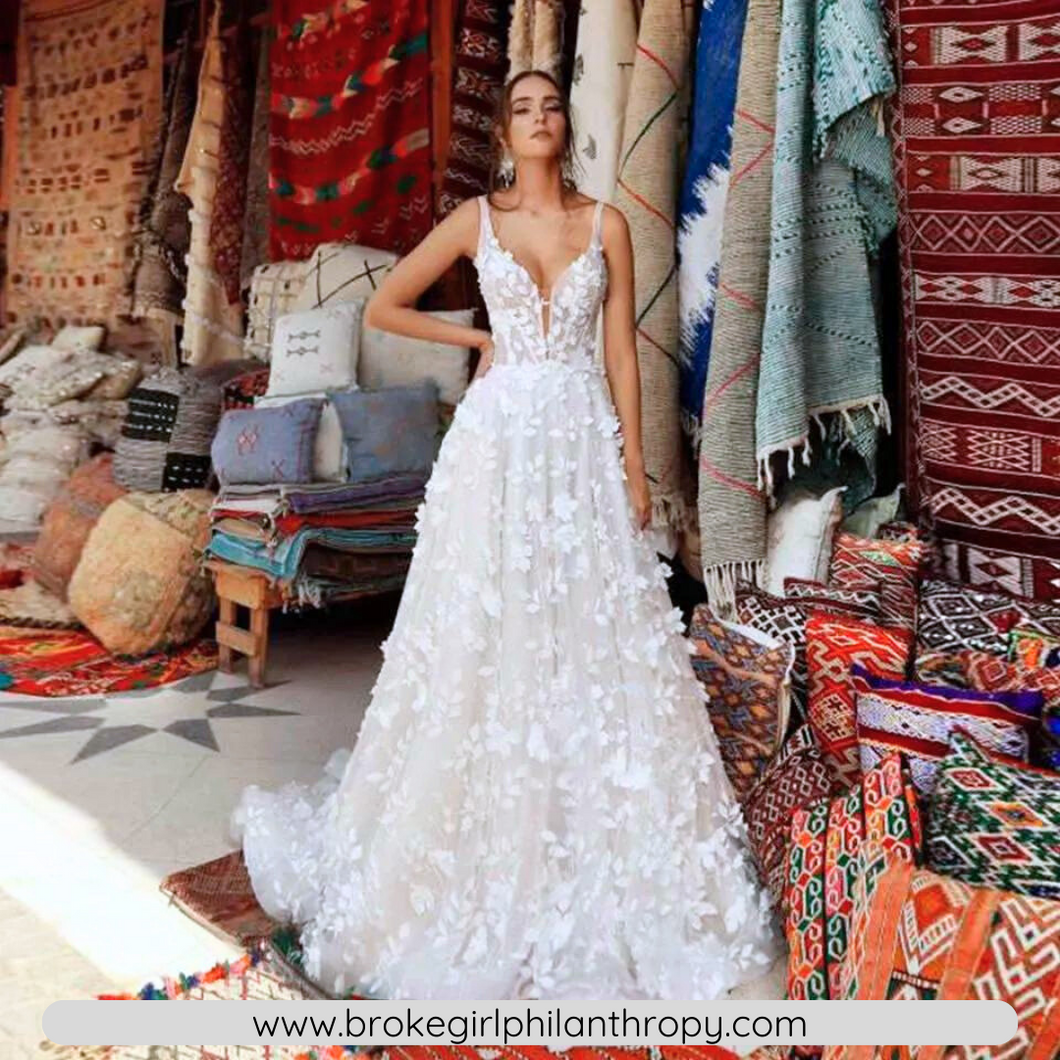 Beach Wedding Dress-Lace A-Line Lace Beach Wedding Dress | Wedding Dresses