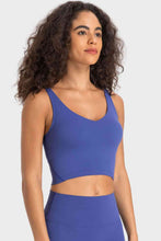 Load image into Gallery viewer, Womens Activewear-Deep V-Neck Crop Sports Bra | Activewear/Activewear Sets
