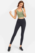 Load image into Gallery viewer, Womens Activewear-Deep V-Neck Crop Sports Bra | Activewear/Activewear Sets
