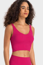 Load image into Gallery viewer, Womens Activewear-Deep V-Neck Crop Sports Bra | Activewear/Activewear Sets
