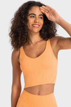 Load image into Gallery viewer, Womens Activewear-Deep V-Neck Crop Sports Bra | Activewear/Activewear Sets
