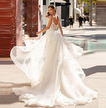 Load image into Gallery viewer, Mermaid Wedding Dress-Lace V Neck Detachable Train | Wedding Dresses
