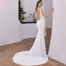 Load image into Gallery viewer, Sexy Mermaid Wedding Dress-Satin Lace Mermaid Wedding Gown | Wedding Dresses
