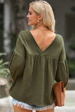 Load image into Gallery viewer, Womens Blouse-Dropped Shoulder V-Neck Blouse | Tops/Blouses &amp; Shirts
