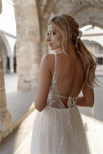 Load image into Gallery viewer, Beach Wedding Dress-Elegant A Line Bride Dress | Wedding Dresses
