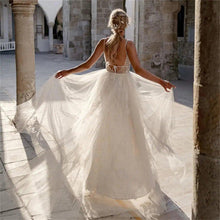 Load image into Gallery viewer, Beach Wedding Dress-Elegant A Line Bride Dress | Wedding Dresses
