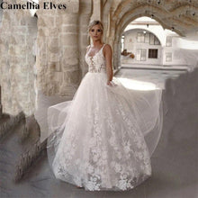 Load image into Gallery viewer, Beach Wedding Dress-Elegant A Line Bride Dress | Wedding Dresses
