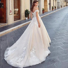 Load image into Gallery viewer, Off the Shoulder Wedding Dress-A Line Lace Wedding Dress | Wedding Dresses
