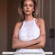 Load image into Gallery viewer, Vintage Wedding Dress-Backless O Neck Flowers Wedding Dress | Wedding Dresses
