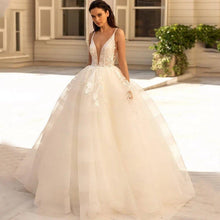 Load image into Gallery viewer, Sexy Wedding Dress-Backless Lace Applique Princess Dress | Wedding Dresses
