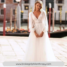 Load image into Gallery viewer, Lace Beach Wedding Dress- Long Sleeve Bridal Gown | Wedding Dresses
